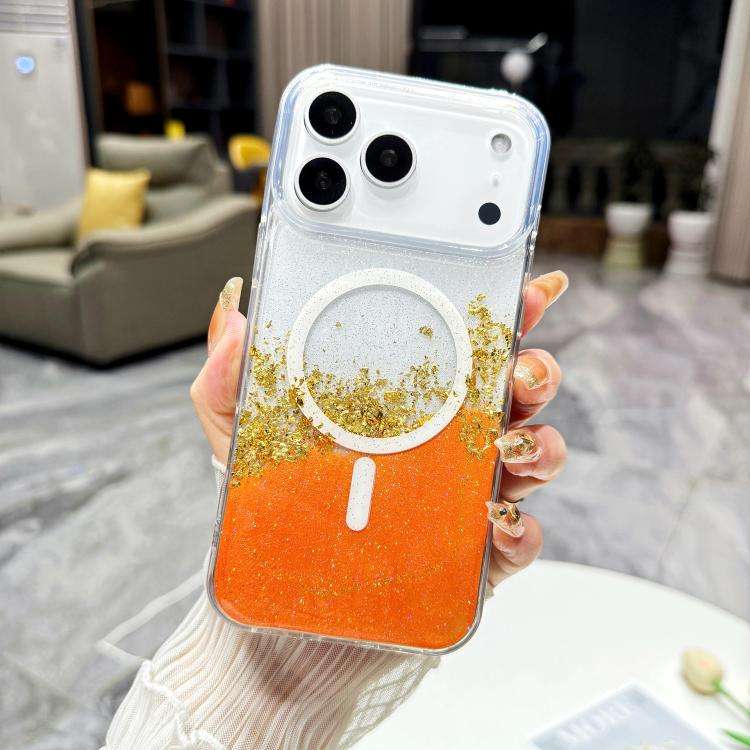 Gilding MagSafe Hybrid Clear TPU Phone Case, For iPhone 17 Pro Max, For iPhone 17 Pro, For iPhone...