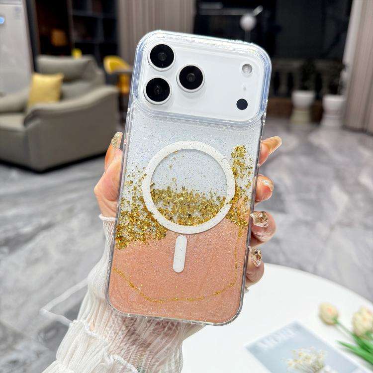 Gilding MagSafe Hybrid Clear TPU Phone Case, For iPhone 17 Pro Max, For iPhone 17 Pro, For iPhone...