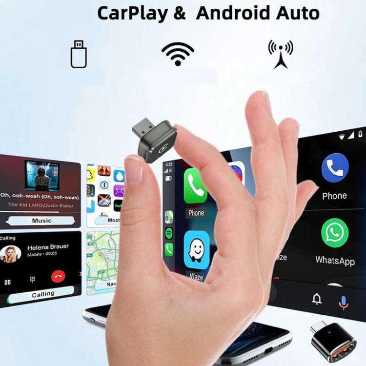 M4 2-in-1 Android Auto Carplay Box Wireless Car Adapter Intelligent Car Machine Interconnection M...
