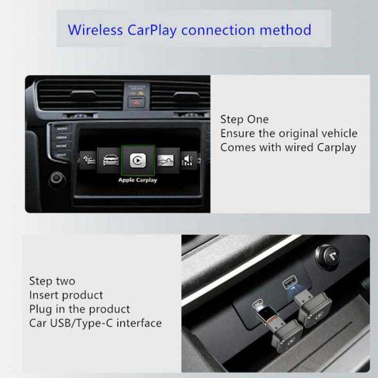 M4 2-in-1 Android Auto Carplay Box Wireless Car Adapter Intelligent Car Machine Interconnection M...