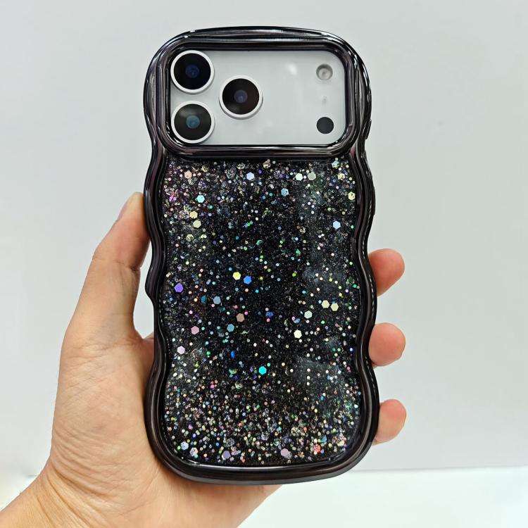 Wave Glitter Sequined Electroplated Phone Case, For iPhone 17 Pro Max, For iPhone 17 Pro, For iPh...
