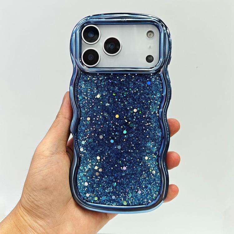 Wave Glitter Sequined Electroplated Phone Case, For iPhone 17 Pro Max, For iPhone 17 Pro, For iPh...