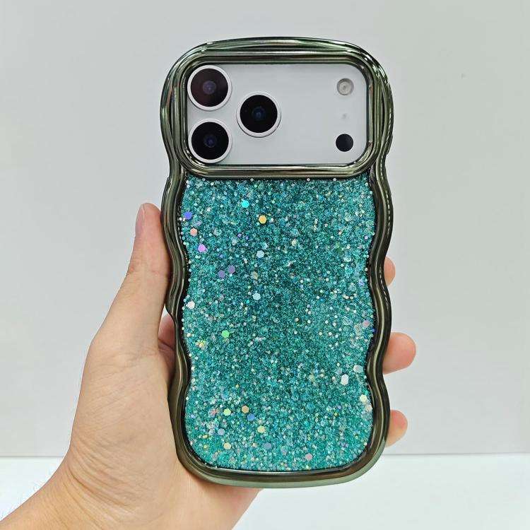 Wave Glitter Sequined Electroplated Phone Case, For iPhone 17 Pro Max, For iPhone 17 Pro, For iPh...