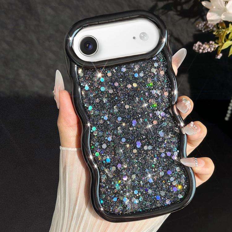 Wave Glitter Sequined Electroplated Phone Case, For iPhone 17 Pro Max, For iPhone 17 Pro, For iPh...