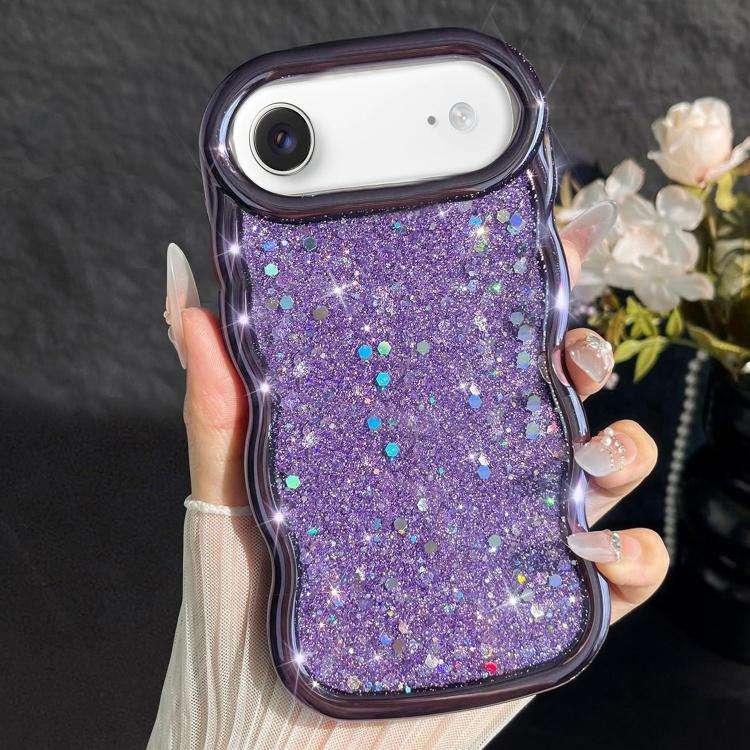 Wave Glitter Sequined Electroplated Phone Case, For iPhone 17 Pro Max, For iPhone 17 Pro, For iPh...