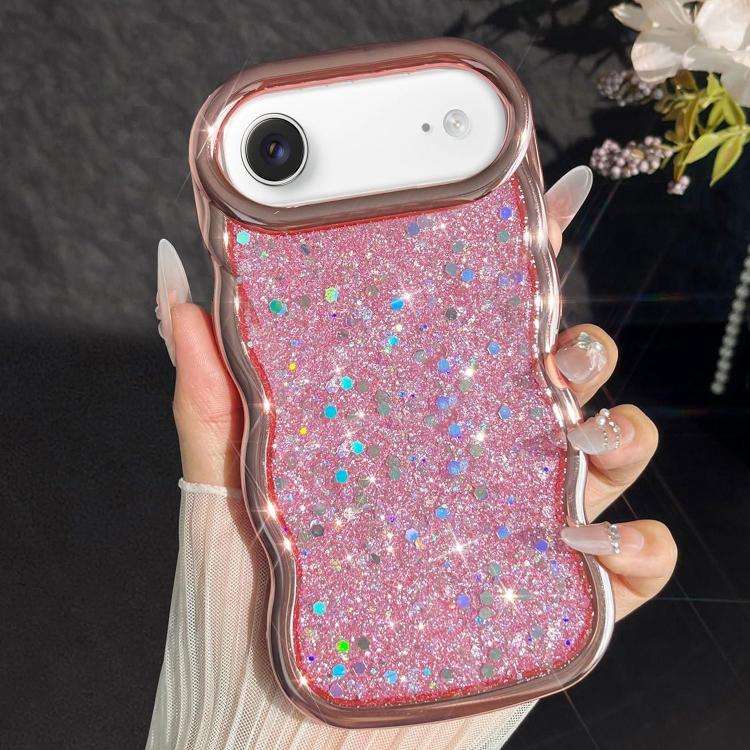 Wave Glitter Sequined Electroplated Phone Case, For iPhone 17 Pro Max, For iPhone 17 Pro, For iPh...