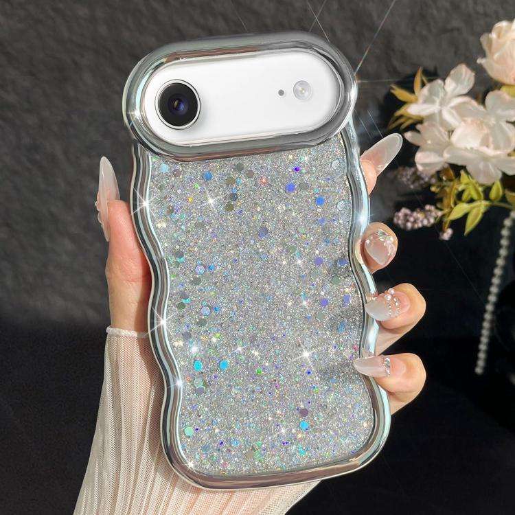Wave Glitter Sequined Electroplated Phone Case, For iPhone 17 Pro Max, For iPhone 17 Pro, For iPh...