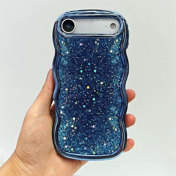 Wave Glitter Sequined Electroplated Phone Case, For iPhone 17 Pro Max, For iPhone 17 Pro, For iPh...