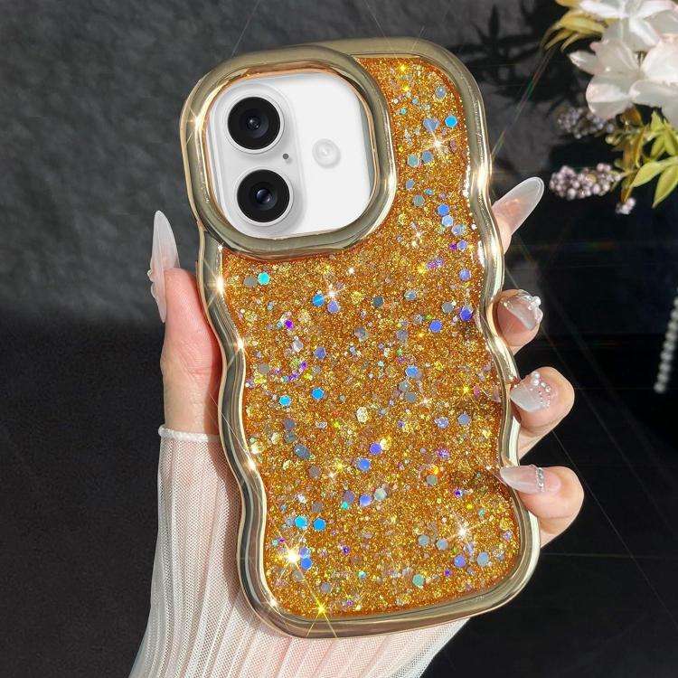 Wave Glitter Sequined Electroplated Phone Case, For iPhone 17 Pro Max, For iPhone 17 Pro, For iPh...