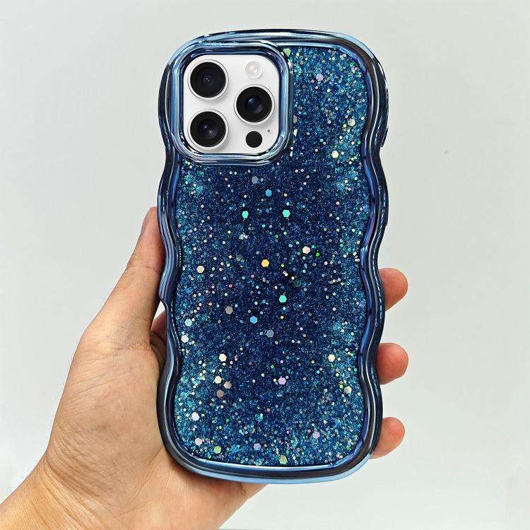 Wave Glitter Sequined Electroplated Phone Case, For iPhone 17 Pro Max, For iPhone 17 Pro, For iPh...