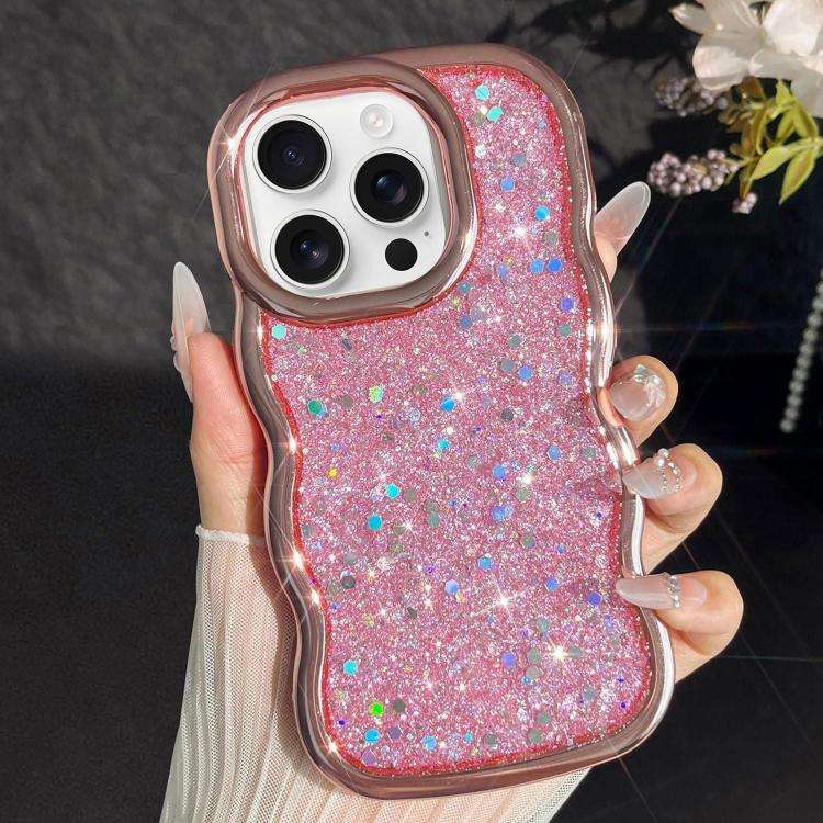 Wave Glitter Sequined Electroplated Phone Case, For iPhone 17 Pro Max, For iPhone 17 Pro, For iPh...