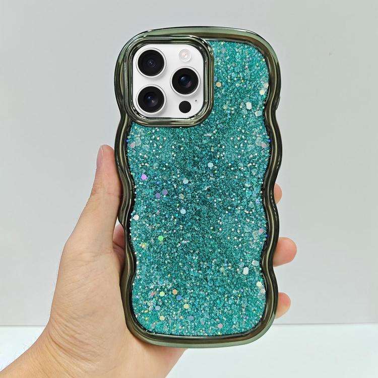 Wave Glitter Sequined Electroplated Phone Case, For iPhone 17 Pro Max, For iPhone 17 Pro, For iPh...