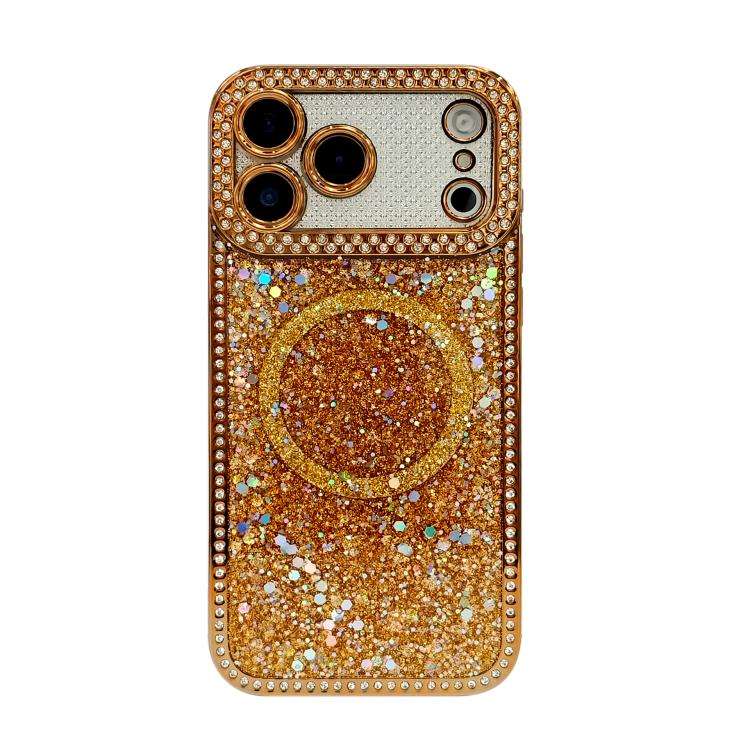 Diamond Sequins Glitter MagSafe Electroplating Phone Case, For iPhone 15 Pro, For iPhone 15 Plus,...