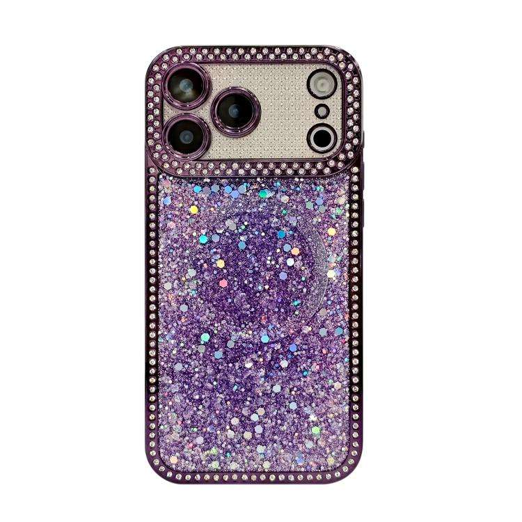 Diamond Sequins Glitter MagSafe Electroplating Phone Case, For iPhone 15 Pro, For iPhone 15 Plus,...
