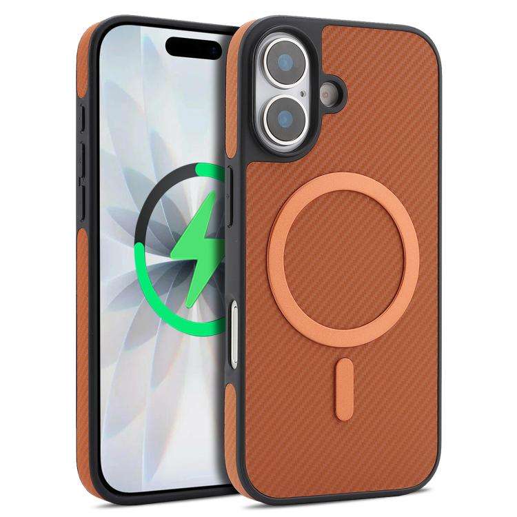 Carbon Fiber MagSafe Phone Case, For iPhone 16, For iPhone 15 Pro Max, For iPhone 15 Pro, For iPh...