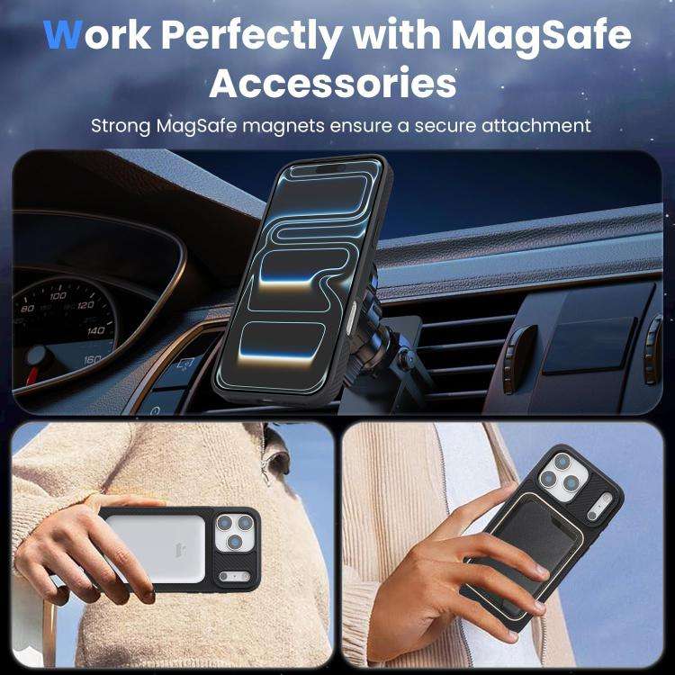 Carbon Fiber MagSafe Phone Case, For iPhone 18 Pro, For iPhone 18 Pro Max, For iPhone 17 Pro Max,...