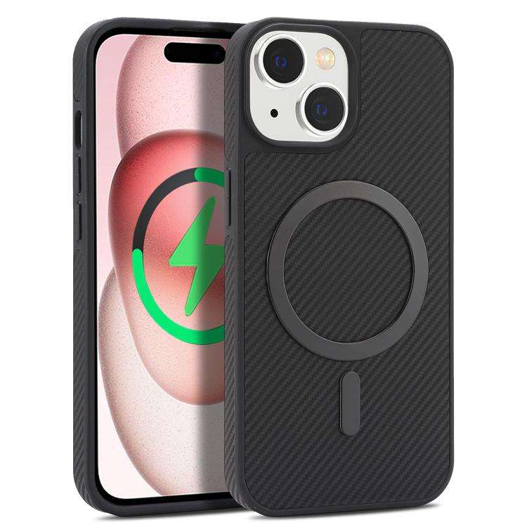 Carbon Fiber MagSafe Phone Case, For iPhone 16, For iPhone 15 Pro Max, For iPhone 15 Pro, For iPh...