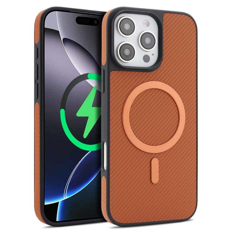 Carbon Fiber MagSafe Phone Case, For iPhone 16, For iPhone 15 Pro Max, For iPhone 15 Pro, For iPh...