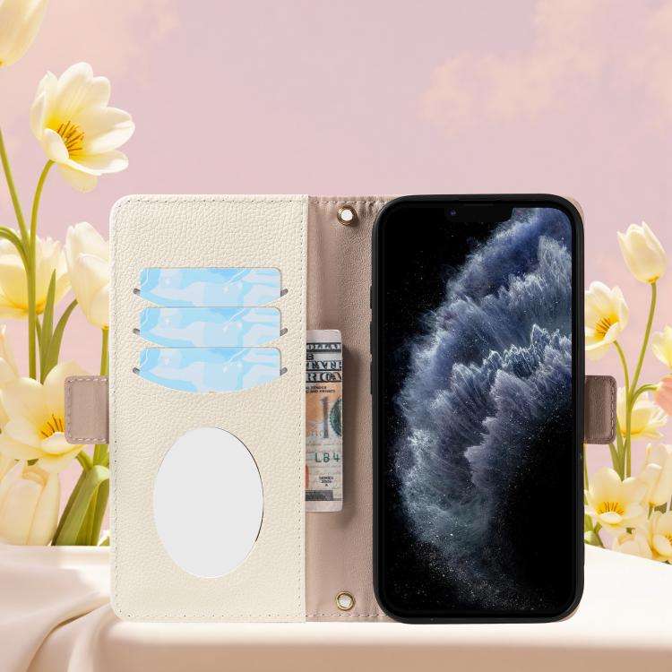 Litchi Texture Wallet Mirror Leather Phone Case, For iPhone 11 Pro