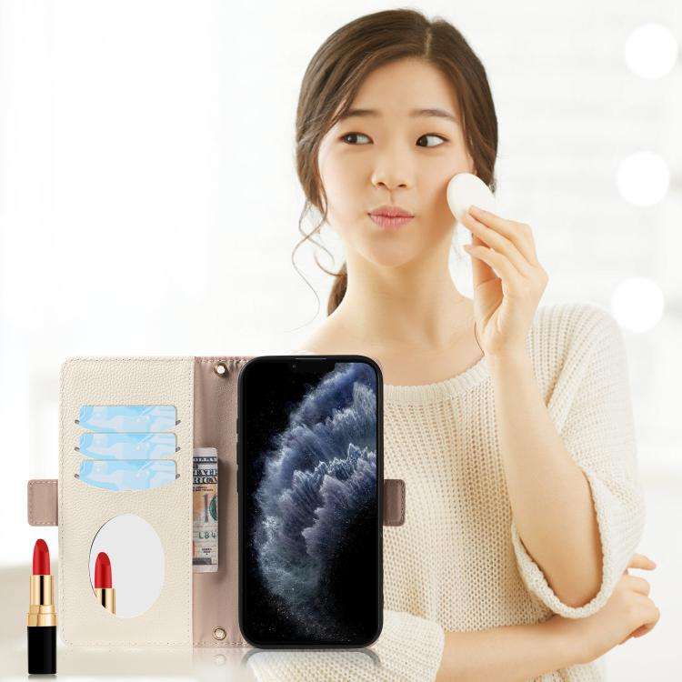 Litchi Texture Wallet Mirror Leather Phone Case, For iPhone 11 Pro