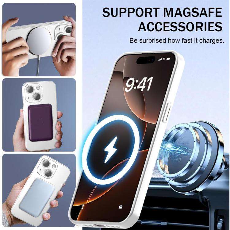 Ultra thin Metallic TPU MagSafe Phone Case with Lens Film, For iPhone 14 Plus, For iPhone 14, For...