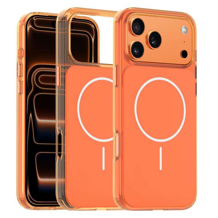 Gold-Orange Original Color MagSafe Shockproof Phone Case, For iPhone 17 Pro Max, For iPhone 17 Pr...