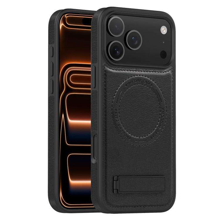 Multi-function Holder MagSafe PU Phone Case, For iPhone 17 Pro Max, For iPhone 17 Pro, For iPhone...