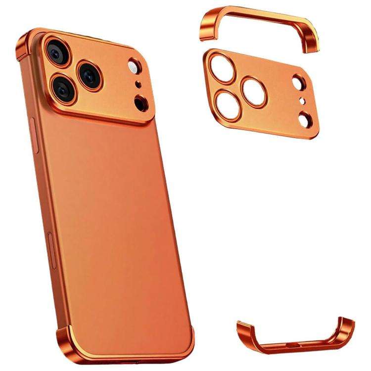 Ultra-thin Frameless Titanium Alloy Four Corner Shockproof Phone Case, For iPhone 17 Pro Max, For...
