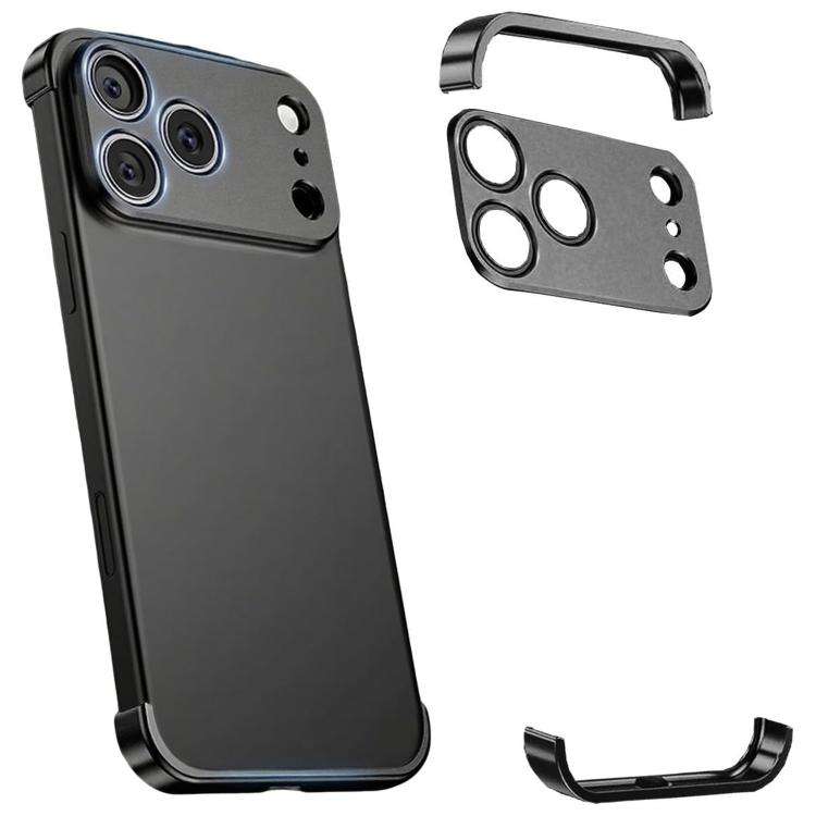 Ultra-thin Frameless Titanium Alloy Four Corner Shockproof Phone Case, For iPhone 17 Pro Max, For...