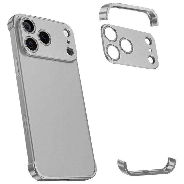 Ultra-thin Frameless Titanium Alloy Four Corner Shockproof Phone Case, For iPhone 17 Pro Max, For...
