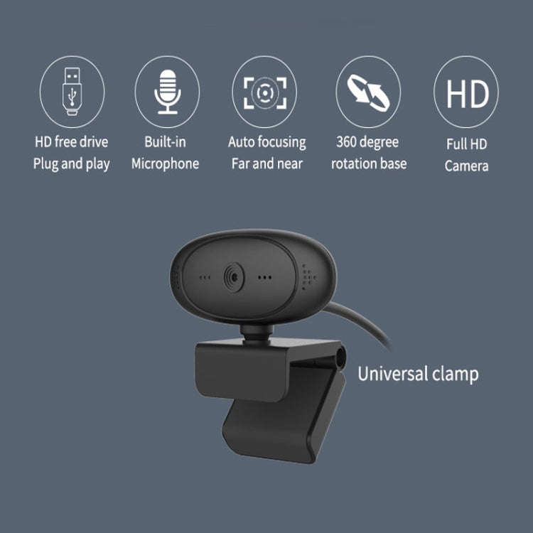 Full HD 1080P Webcam Built-in Microphone Smart Web Camera USB Streaming Live Camera With Noise Ca...
