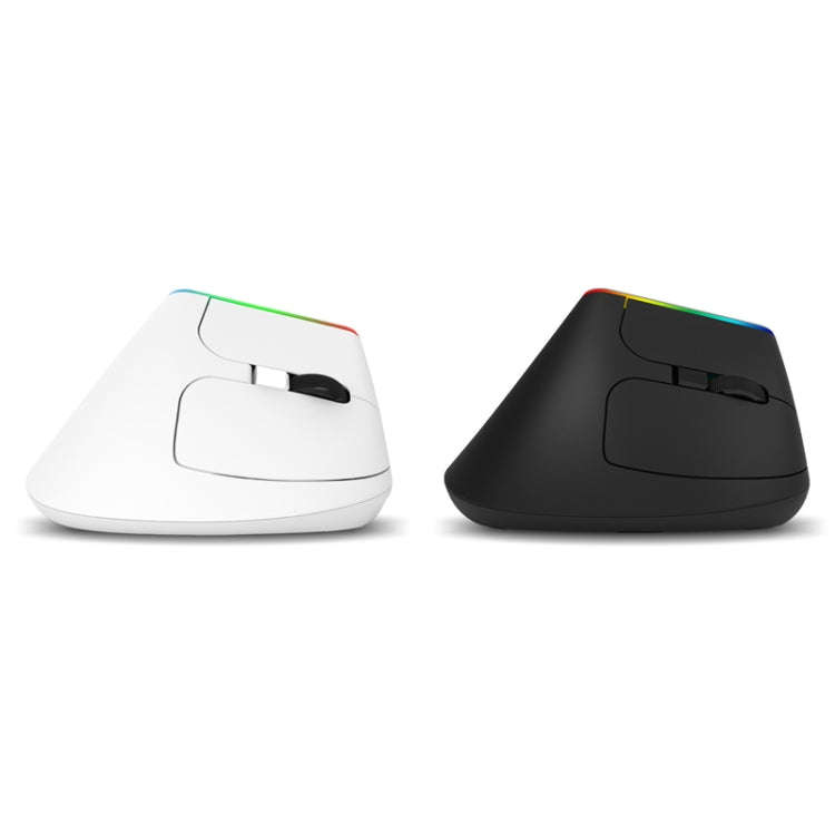 DELUX M618C 6 Keys 1600 DPI RGB Vertical Wireless Bluetooth Dual Mode Mouse, M618C(White), M618C(...