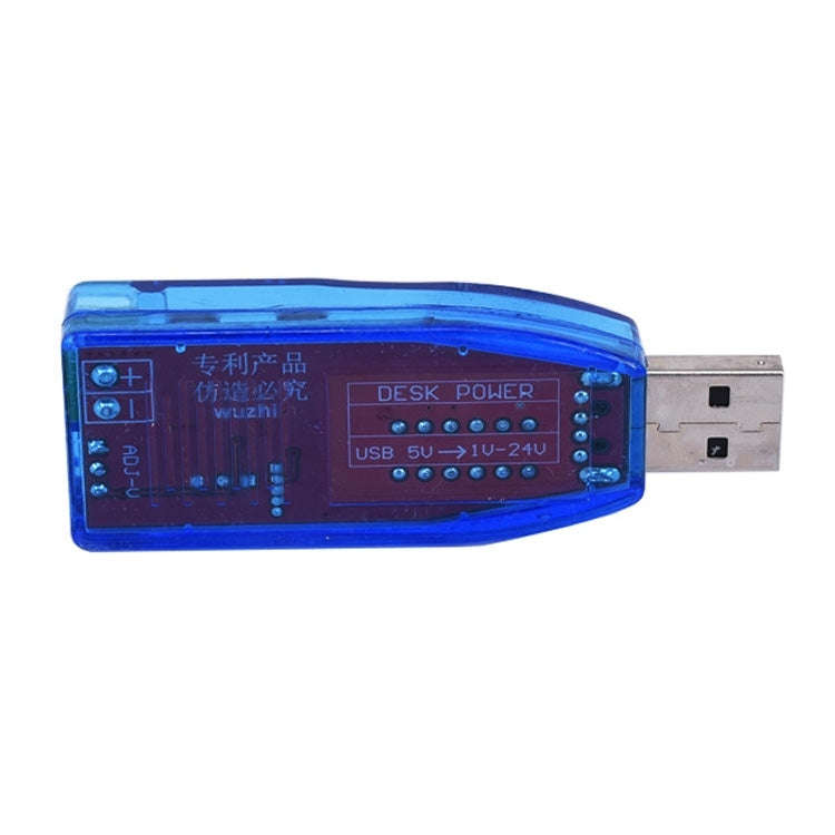 5V To 1-24V DC-DC USB Adjustable Power Supply Regulator Module, Color Random Delivery, 5V To 1-24V