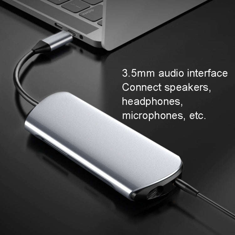 Type-C Extension Dock 8 In 1 Laptop Converter USB HUB Hub, USB HUB