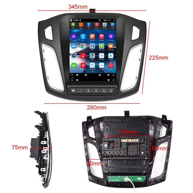 For Ford Focus 9.7 Inch Android WiFi Car Integrated Machine, Style:, Standard, Standard+4 Light C...
