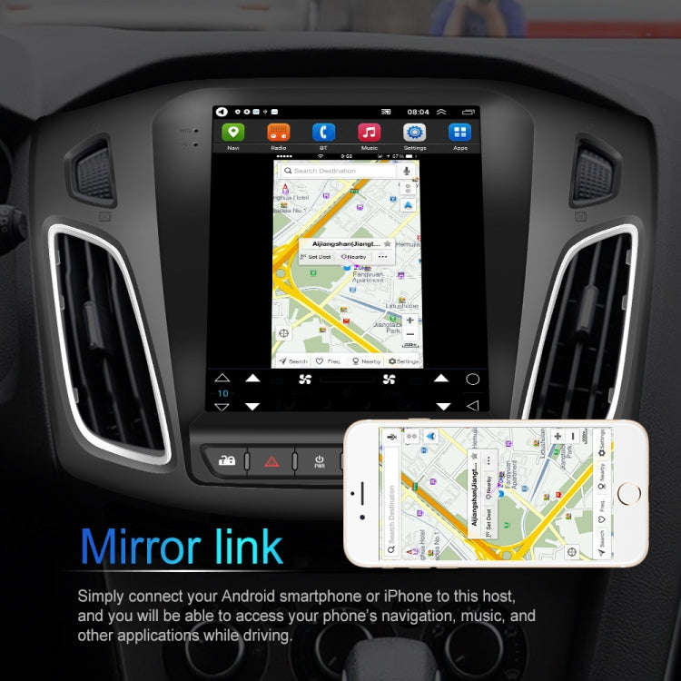 For Ford Focus 9.7 Inch Android WiFi Car Integrated Machine, Style:, Standard, Standard+4 Light C...
