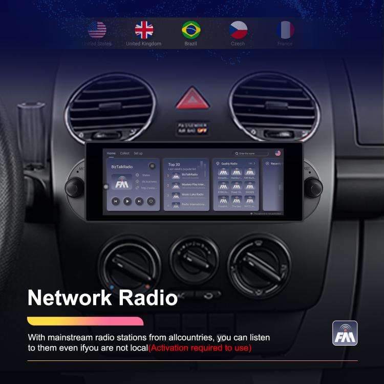 For Volkswagen Beetle 2002-2010 6.86 inch 2+64G Horizontal Screen Android Car Player, Standard, S...