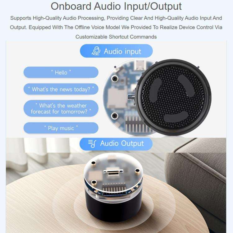 WAVESHARE ESP32-S3 AI Smart Speaker Development Board Dual-Mic Noise Reduction Echo Cancellation ...