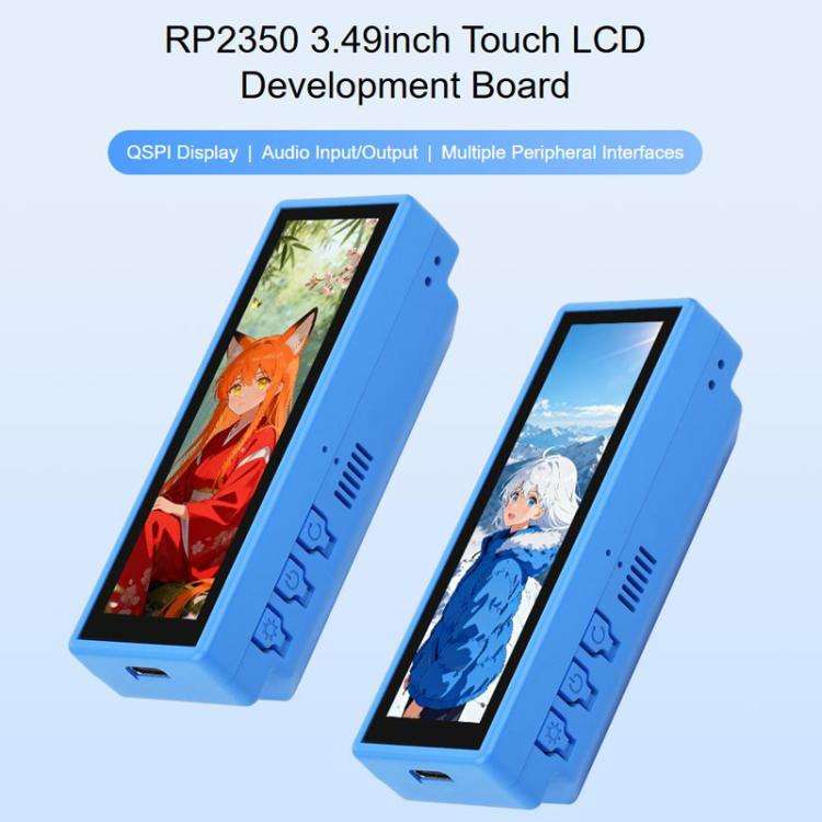 WAVESHARE 3.49 Nch Capacitive Touch Display RP2350 High Performance Development Board 172 X 640 D...