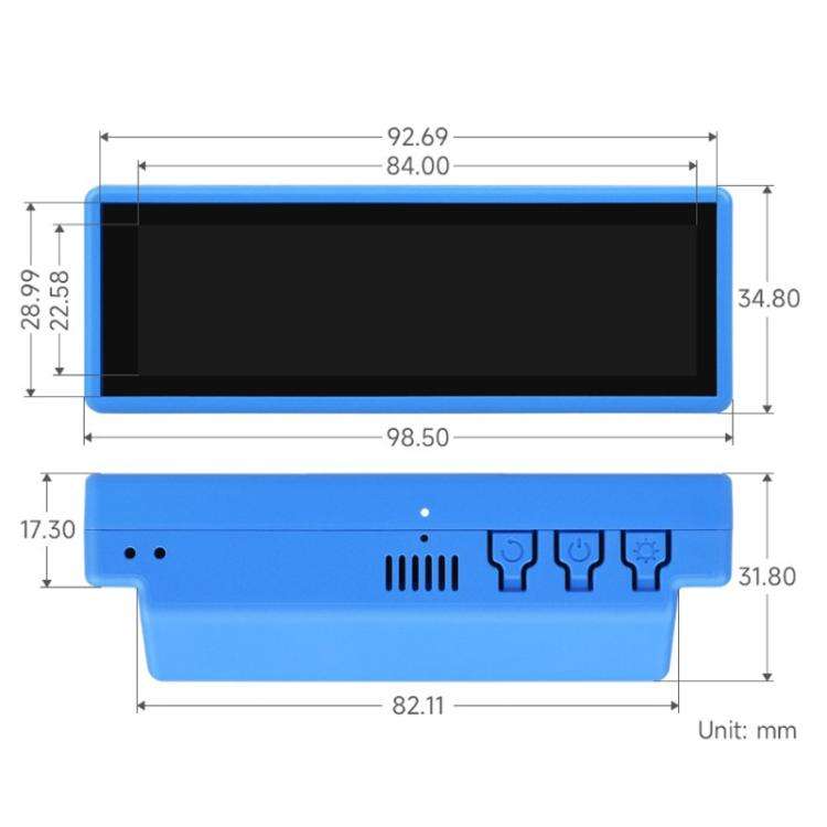 WAVESHARE 3.49 Nch Capacitive Touch Display RP2350 High Performance Development Board 172 X 640 D...