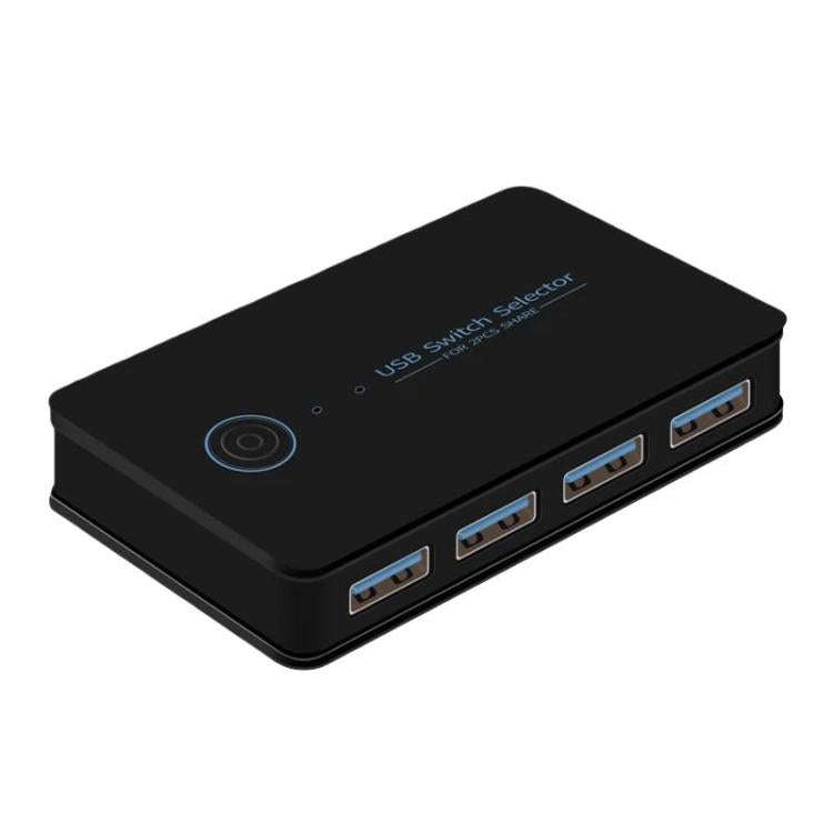 KM-U204A Computer Sharing Switch Keyboard, Mouse, USB & Printer Hub, USB 3.0 2 Input 4 Output, US...