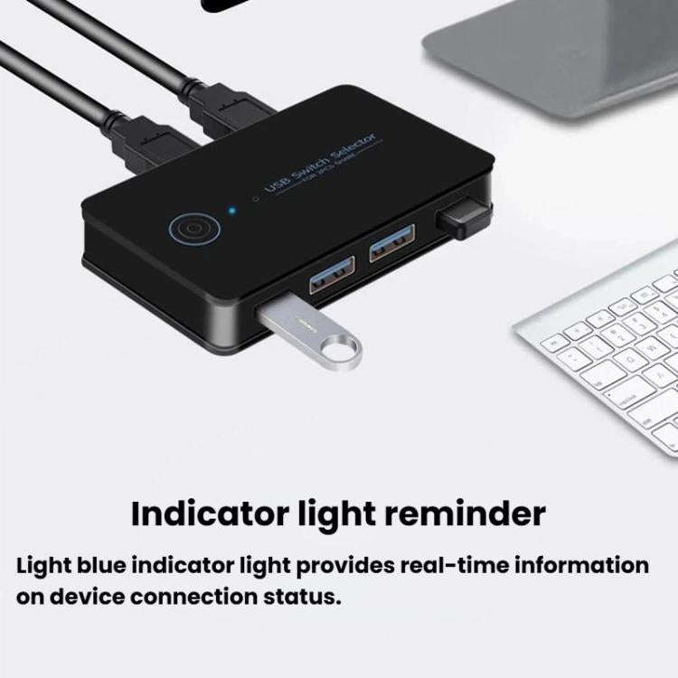 KM-U204A Computer Sharing Switch Keyboard, Mouse, USB & Printer Hub, USB 3.0 2 Input 4 Output, US...