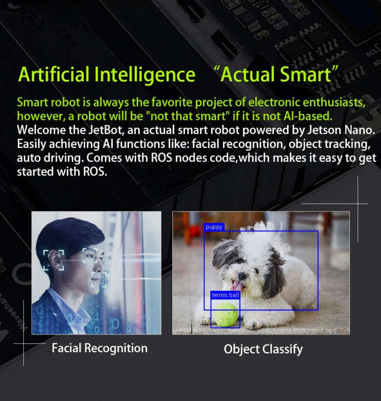 Waveshare JetBot AI Kit, AI Robot Based on Jetson Nano, Based on Jetson Nano