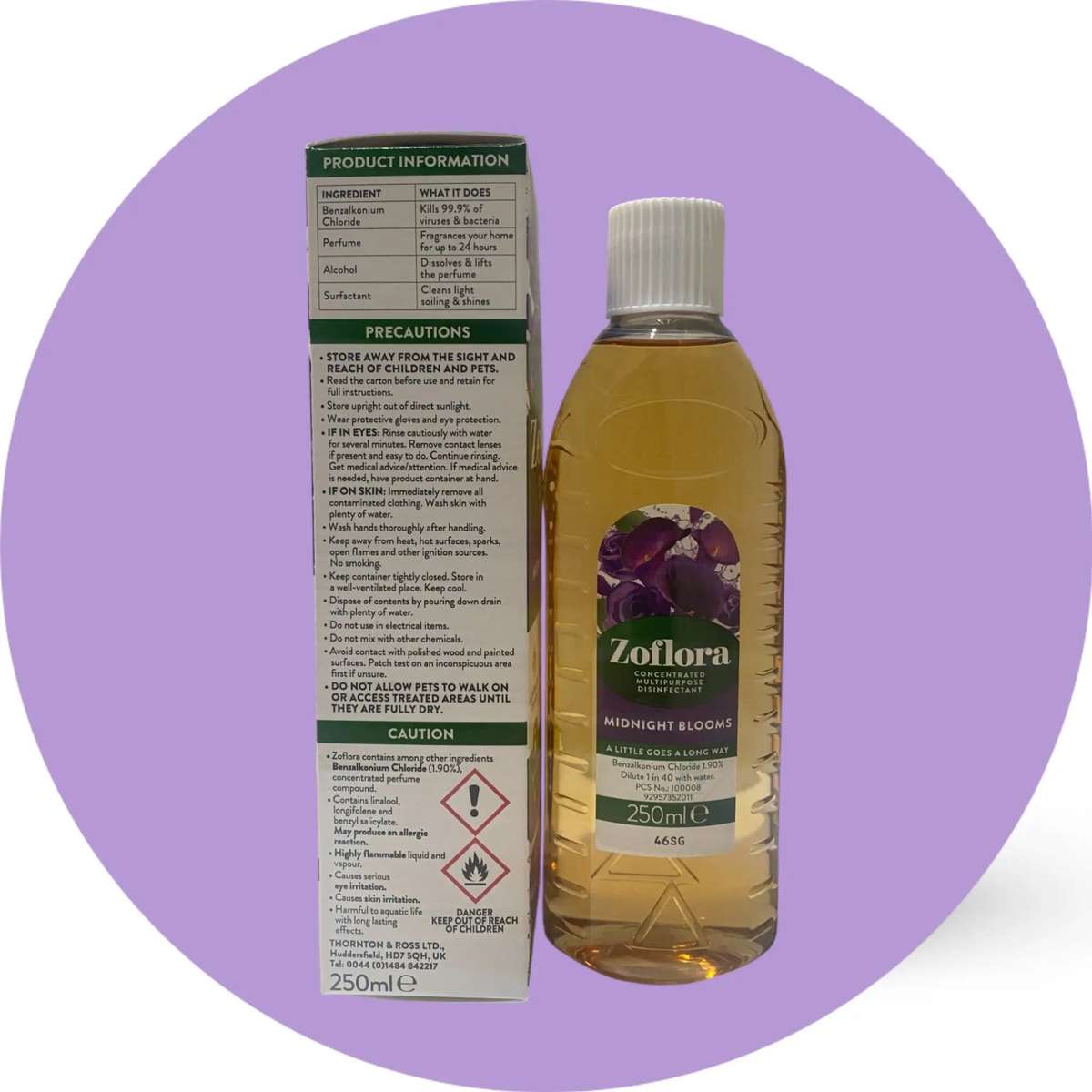 Zoflora Midnight Blooms 500ml Concentrate - Elegant Scent. Ruthless Clean.