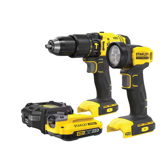 STANLEY FATMAX V20 Cordless Hammer Drill and Flashlight Combo Kit