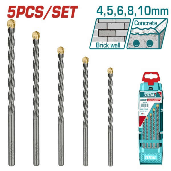 Total Drill Set Masonry 5Pc