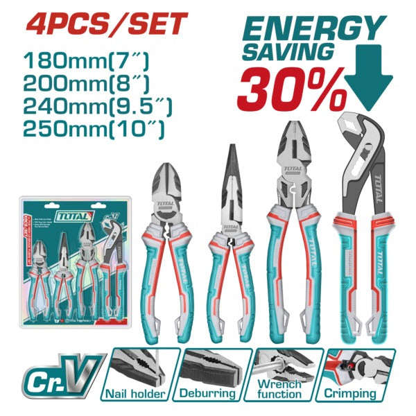 Total Plier High Leverage 4Pcs Set
