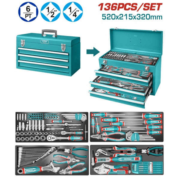 Total Toolbox / Chest Set 136PC