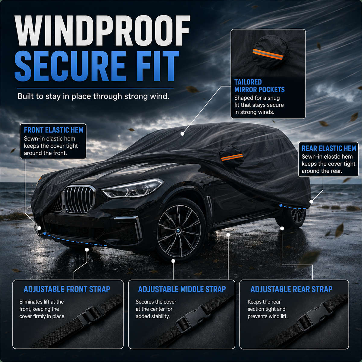 GagaFast Black Shield Pro Premium Car Cover South Africa  Soft Cotton Lining for Ceramic Coate...