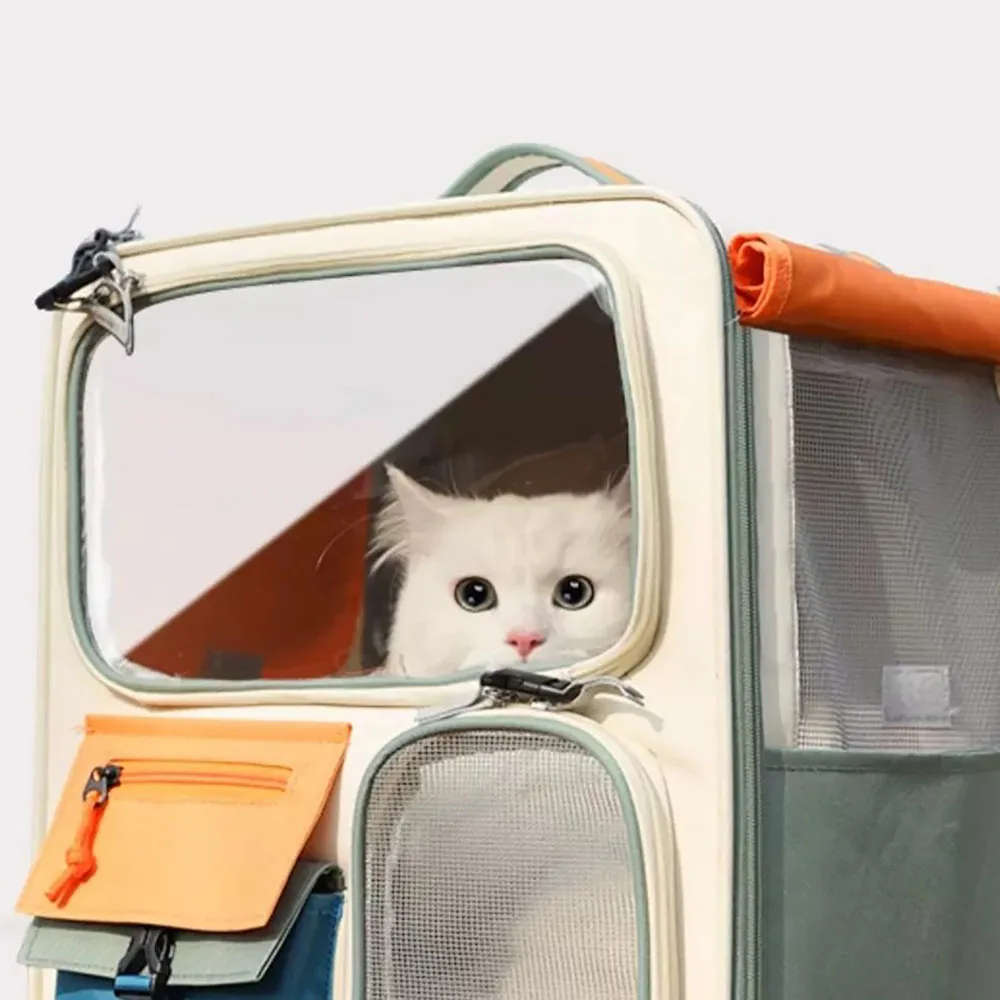 GagaFast Pet Carrier Foldable Backpack for Cats and Small Dogs